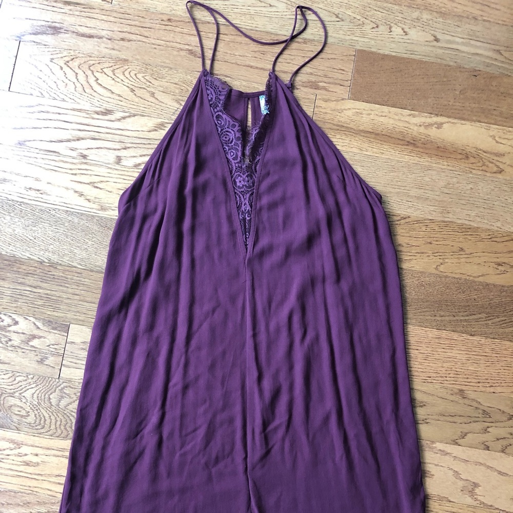 Free People Burgundy Tunic Dress